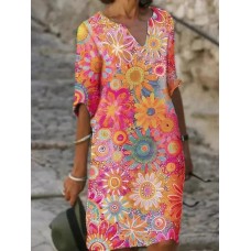 Nira | Vibrant Floral Midi Dress